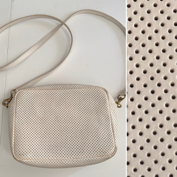 Clare V Handbags - CLARE V. ✨ Cross Body Midi Sac perforated polka dot holes leather bag